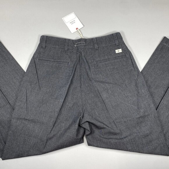 NEW KNICKERBOCKER Men's Preshrunk Cotton Plaid Trousers Size 28 Dark Grey - Picture 3 of 8